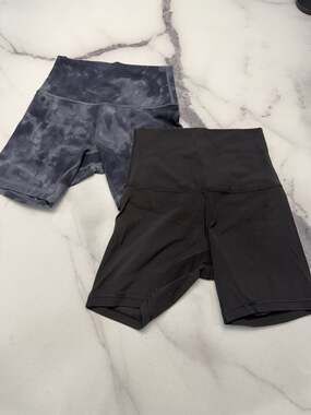 Lululemon Align High-Rise Short 6" Bundle - Black and Diamond Dye Graphite Grey
